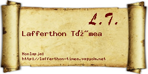 Lafferthon Tímea névjegykártya